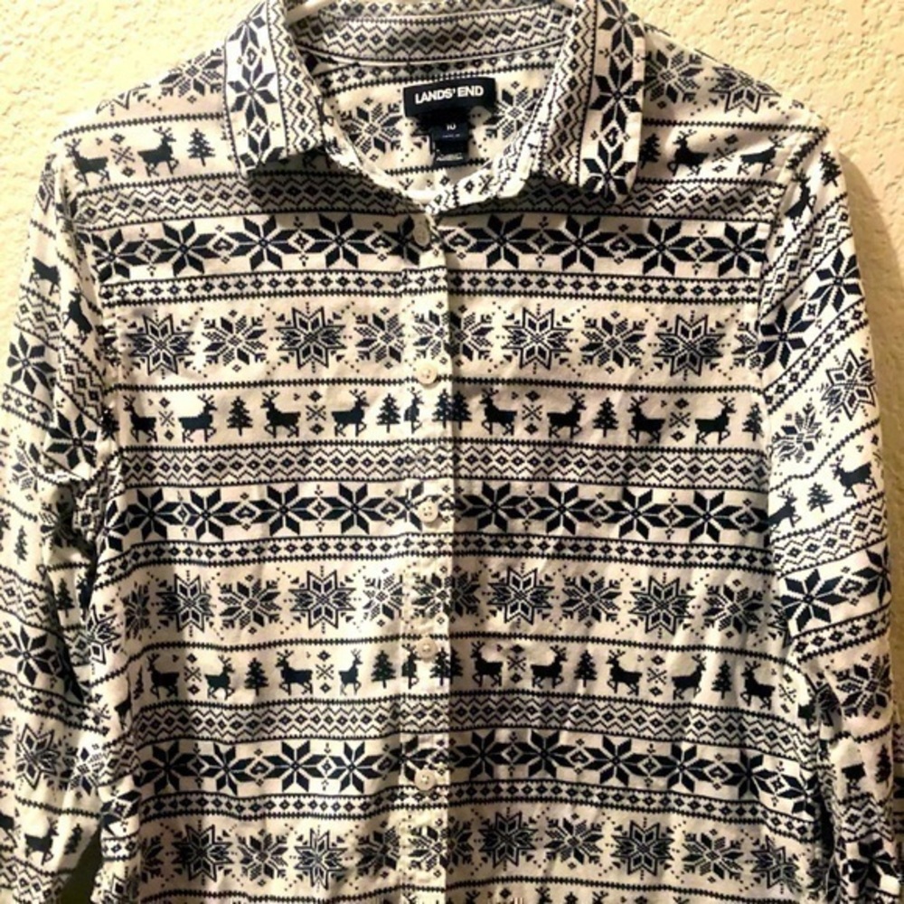 Lands End flannel Shirt 100% cotton
